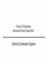 External Combustion Engines Clssification