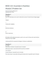 BIOD 121 Module 3 Problem Set: Essentials in Nutrition - 2022 (LATEST)