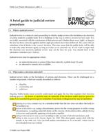 A guide to the Judicial Review Process