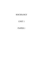 Sociology Multiple Choice Exam