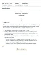 Pediatric Nursing (NR 328)  Week 1 Medication Calculation Practice Exam