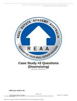 FNSINC514 - CS2 Case Study #2 Questions(Downsizing) for Real Estate Academy Australia