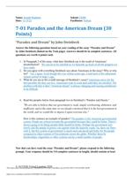 7-01 Paradox and the American Dream (30Points)