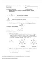 CHE 231.B Organic Chemistry I Exam 2D pdf