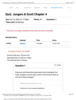 Quiz: Jungers & Scott Chapter 4: COUC698: Counseling Practicum (A19) -2023