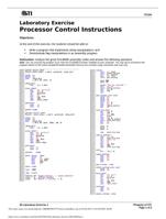 BSHM 50206 Laboratory Exercise PISAWIS IT2104 Laboratory Exercise Processor Control Instructions