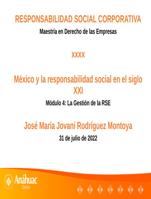 RESPONSABILIDAD SOCIAL CORPORATIVA Maestría en Derecho de las Empresas