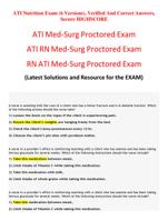 ATI Nutrition Proctored Exam 2021 Questions and Answers (Graded A+)