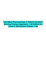 Pharmacology A Patient-Centered Nursing Process Approach Test Bank Complete, 11th Edition 1-58