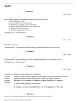 JURI 515 Quiz 2 Study Guide - questions and answers