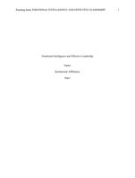 For written paper option: Write a three to four (3-4) page paper in which you: 1.	Fully explain emotional intelligence, and