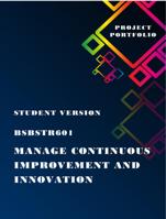 BSBSTR601 MANAGE INNOVATION AND CONTINUOUS IMPROVEMENT