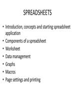 Learn Introduction to spreadsheets