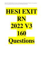 HESI EXIT EXAM 2022 V4 Contains 146 questions with answers!