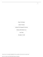 Business-206: Business Law Project Two-Report SNHU