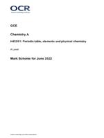 A level chemistry OCR A H343/01 , Paper 1  2022