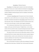 War and Peace: A Dialectical Perspective - 7 Pages(12pt Times New Roman doublespaced)