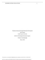 EAD 523 Week 1 Clinical Field Experience C: Professional Development for Improving Teaching Strategies