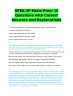 APEA 3P Exam Prep- GI Questions with CorrectAnswers and Explanations