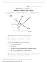 Module 71 Featured Worksheet 3 Imperfectly Competitive Labor Markets