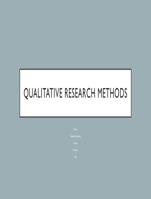 Qualitative Research Methods PowerPoint Presentation