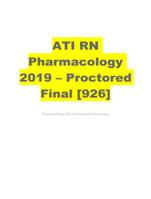 ATI pharmacology proctored Exam  2019 Answers