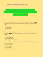 ATI PHARMACOLOGY PROCTORED EXAM 2021 -Correct & Verified Questions with Answers / AlreadyGraded A