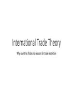 Microeconomics: International Trade Theory