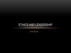 Graduate level Leadership and Ethics course