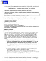 CHCECE007 Develop positive and respectful relationships with children Written Report