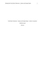 INT-422 Final Project Submission – Analysis and Strategic Report - SHNU