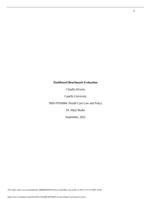 NHS-FPX6004 Assessment 1-1 Dashboard Benchmark Evaluation