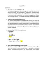 BIOCHEMISTRY DATA SHEET - pH and buffers