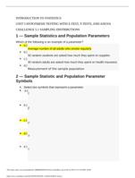 UNIT 5 HYPOTHESIS TESTING WITH Z-TEST, T-TESTS, AND ANOVACHALLENGE 5.1 SAMPLING DISTRIBUTIONS