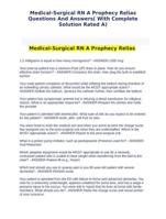 Medical-Surgical RN A Prophecy Relias Questions And Answers ( With Complete Solution Rated A)