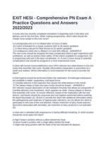 EXIT HESI - Comprehensive PN Exam A Practice Questions and Answers (2023) - Graded A++