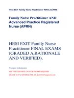 HESI EXIT Family Nurse Practitioner FINAL EXAMS -with 100% verified answers-2023