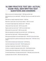 NJ DMV PRACTICE TEST 200 + ACTUAL EXAM TRIAL NEW WRITTEN TEST QUESTIONS AND ANSWERS