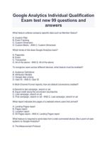 Google Analytics Individual Qualification Exam test new 99 questions and answers - 2023