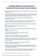 Certified Medical Administrative Assistant Exam study review solution