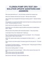 FLORIDA PUMP OPS TEST 200+SOLUTION UPDATE QUESTIONS AND ANSWERS