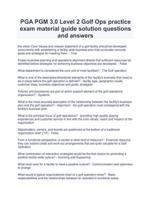 PGA PGM 3.0 Level 2 Golf Ops practice exam material guide solution questions and answers