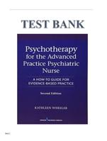 Test Bank: Psychotherapy for the Advanced Practice Psychiatric Nurse, Second Edition