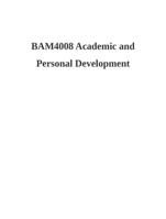 BAM4008 Academic and Personal Development