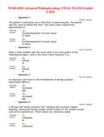 NURS 6501 Advanced Pathophysiology FINAL EXAM Graded A 2022