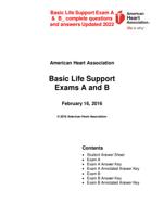 Basic Life Support Exam A& B_ complete questions and answers Updated 2022