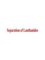 Separation of Lanthanides/ f-block chemistry