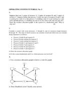 Operating systems tutorial CSE