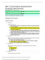 HCS 235 Wk 1 Summative Assessment - Strategy Benchmark - 2023