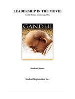 Essay On LEADERSHIP IN THE MOVIE Gandhi (Richard Attenborough, 1982)